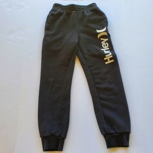Hurley Jogger sweat pants, size medium 10-12 yrs, black